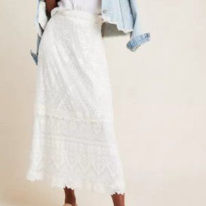 White maxi skirt
